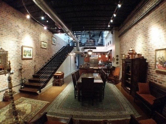 Inside the loft