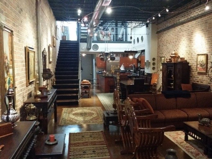 Inside the loft